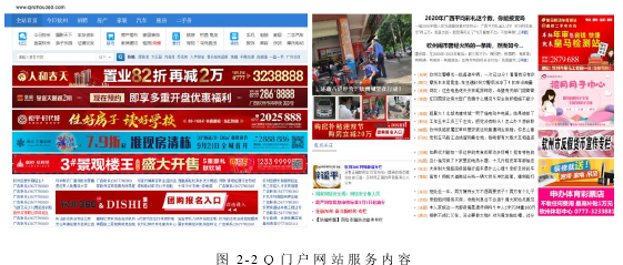 圖 2-2 Q 門戶網站服務內容